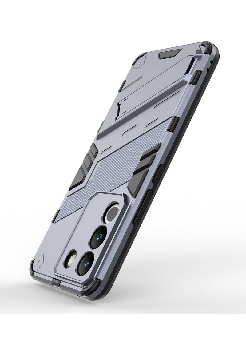 TEAM LUXURY VIVO V30 Lite 5G/Y200 5G Mobile Case Cover with Hybrid Heavy Duty Protection Shockproof Back Cover with Anti-Fingerprint Anti-Scratch Protector with Defender Kickstand Free Hand Watching TV  - Image 3