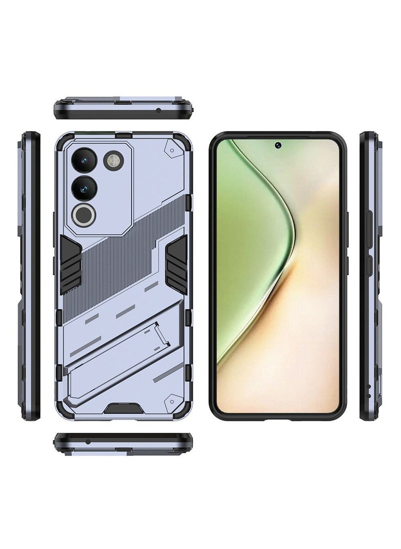 TEAM LUXURY VIVO V30 Lite 5G/Y200 5G Mobile Case Cover with Hybrid Heavy Duty Protection Shockproof Back Cover with Anti-Fingerprint Anti-Scratch Protector with Defender Kickstand Free Hand Watching TV  - Image 4