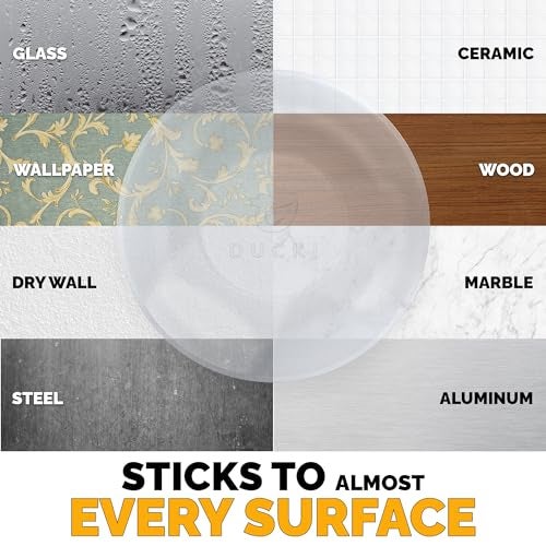 Ducki Door Stop Wall Protectors, 2 Pack Clear, Self Adhesive Reusable Solution for Stopping Wall Damage & Noise from Doors, Refrigerators, & in Your Home or Office, Durable Shock Absorbent & Discreet - Image 5