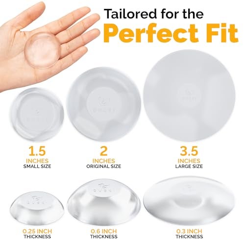 Ducki Door Stop Wall Protectors, 2 Pack Clear, Self Adhesive Reusable Solution for Stopping Wall Damage & Noise from Doors, Refrigerators, & in Your Home or Office, Durable Shock Absorbent & Discreet - Image 2