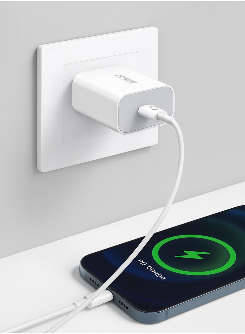 فونينج شاحن سريع فونينج PD 20W – شحن فائق السرعة Power Delivery بذكاء حماية – شاحن جداري بقدرات 5V/3A و 9V/2.22A و 12V/1.67A – خامة مقاومة للاشتعال - Image 2