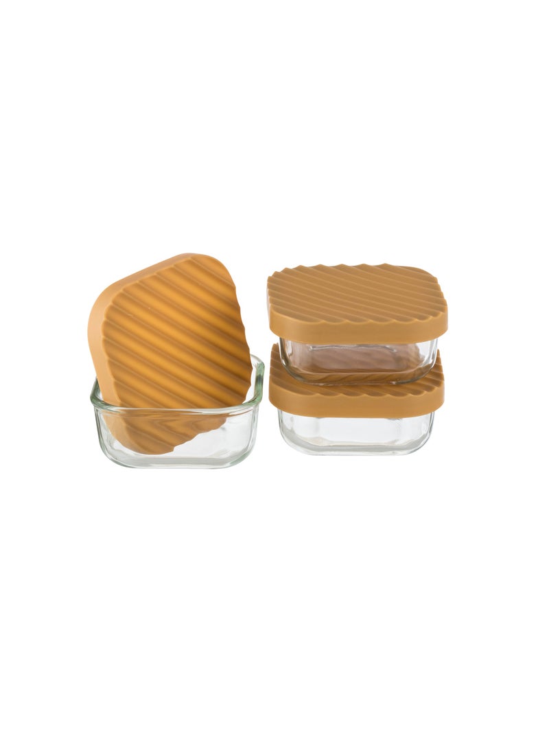 Mirolex 3-Piece Glass Food Storage Container Set with Microwaveable Plastic Lid - Image 2