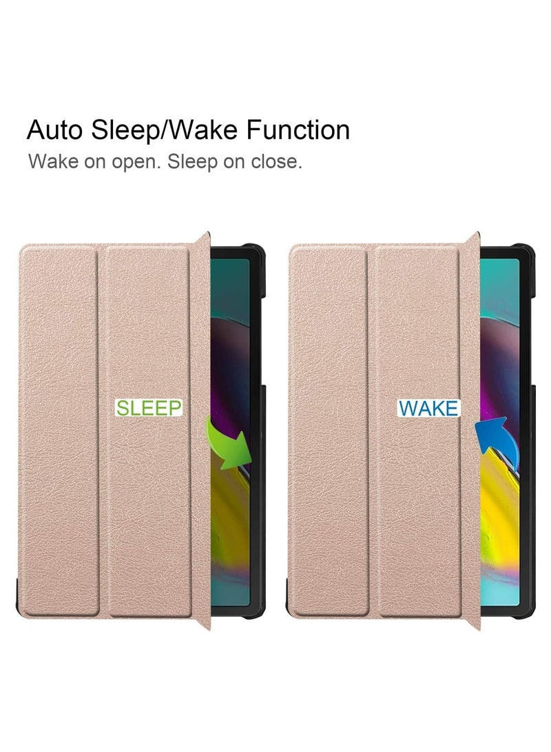 Case for Xiaomi Redmi Pad 10.61 inch Released 2022, Tri fold Slim Lightweight Hard Shell Smart Protective Cover with Multi-Angle Stand (Gold) - Image 2