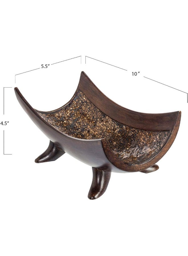 Creative Scents Schonwerk Brown Decorative Bowl for Home Decor  Dining Room Centerpiece  Coffee Table Decor for Living Room  10 Resin Bowl  House Decor Decorations or Key Bowl for Entryway - Image 5
