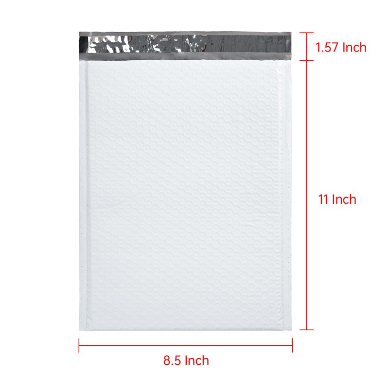Progo Poly Bubble Mailers, 8.5 x 11 Inch Bubble Lined Poly Mailer Bag for Shipping and Packing, Tear-proof, Water-resistant and Lightweight Envelopes. (25) - Image 2