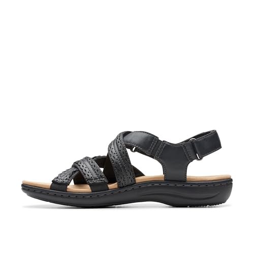 clarks صندل مسطح لورين رينا من مجموعة كلاركس للنساء، كومبي أسود، 9 متوسط أمريكي - Image 3