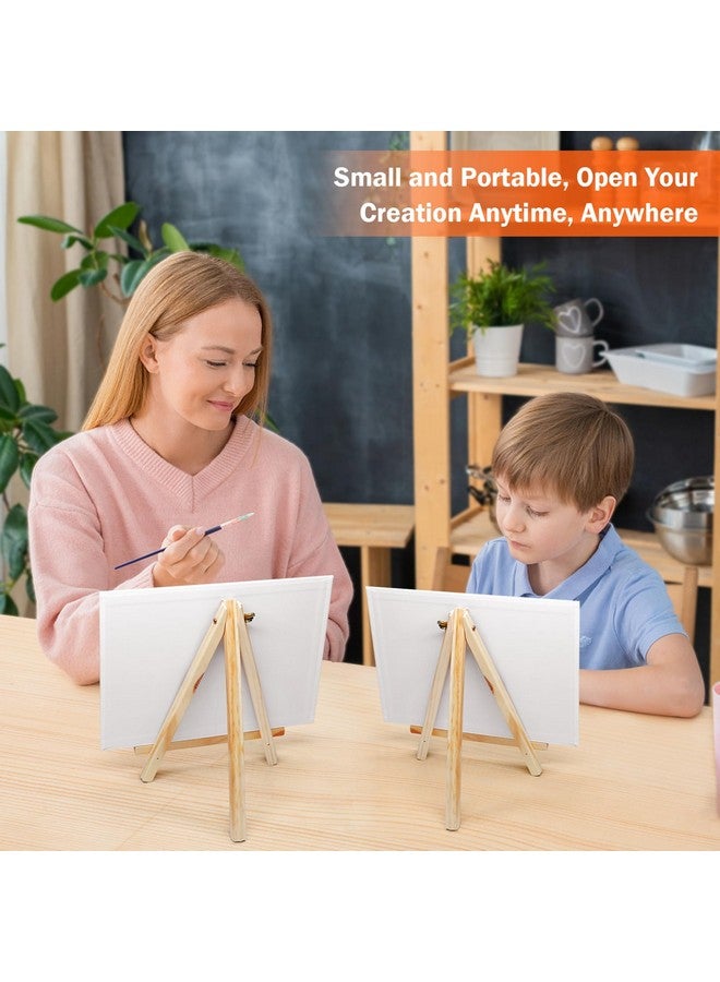 MicoSim 8 Pack 8x10 in Canvas Boards for Painting,Canvas for Painting with 9.5" Easel, Art Canvas Painting Kit with 10 Brushes & 2 Paint Tray for Kids Teenagers Acrylic Pouring Oil Water Color Gift… - Image 4