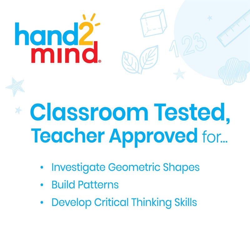 hand2mind hand2mind Pattern Blocks Pop-Up Learning Activity Center, Create and Play Pattern Blocks, Foam Shapes, 3D Shapes Manipulatives, Geometric Shapes for Kids, Learning Shapes for Kindergarten - Image 3