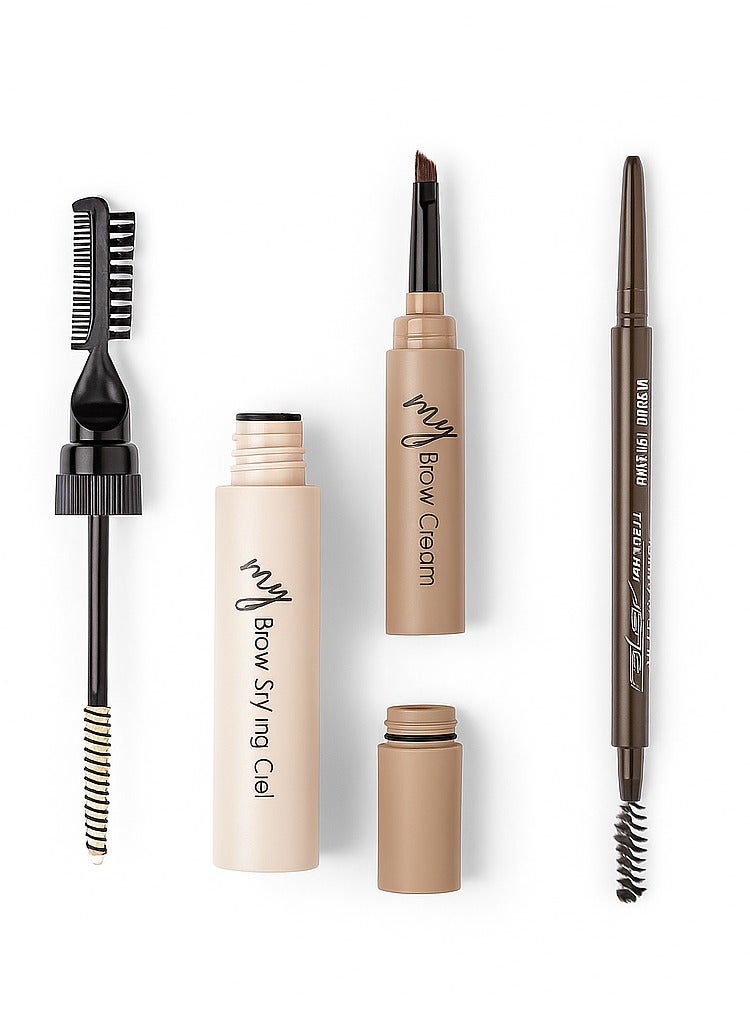 ميوزك فلاور مجموعة حواجب 3 في 1 - Musical Flower - بني غامق - Image 1