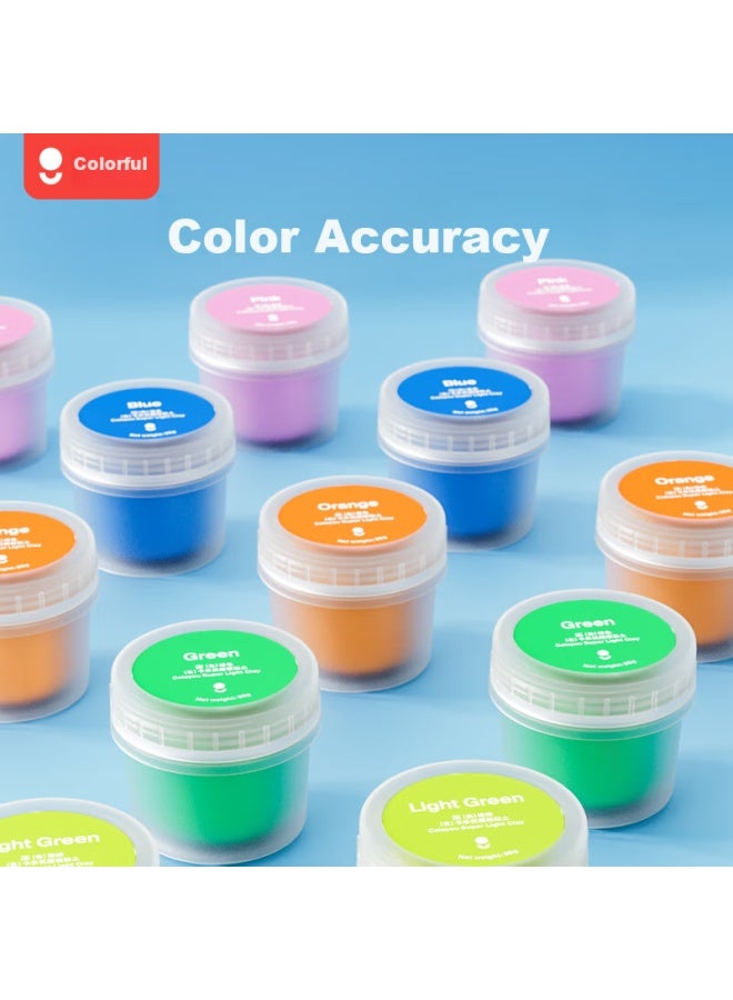 Coloyou Ultra-light Non-toxic Clay, 12 Colors, Large Container, Children's Diy Colorful Clay Toy, Play Dough, Birthday Gift - Image 3