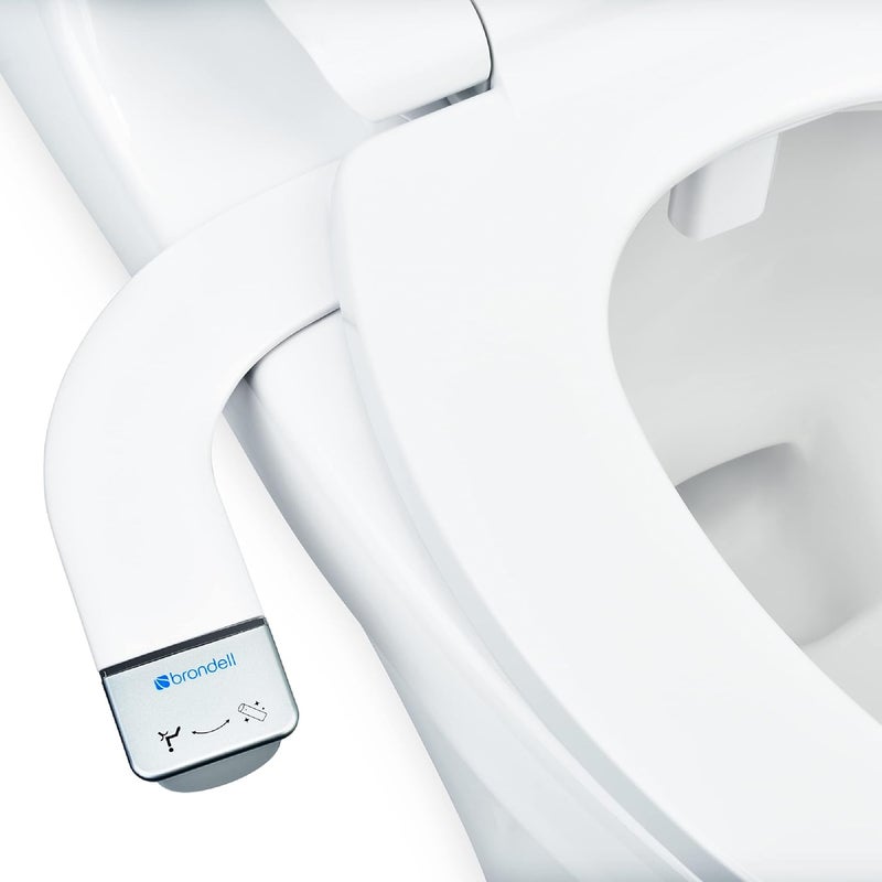 Brondell Bidet  Thinline SimpleSpa SS150 Fresh Water Spray NonElectric Bidet Toilet Attachment in White with Self Cleaning Nozzle - Image 1