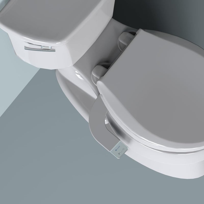 Brondell Bidet  Thinline SimpleSpa SS150 Fresh Water Spray NonElectric Bidet Toilet Attachment in White with Self Cleaning Nozzle - Image 4