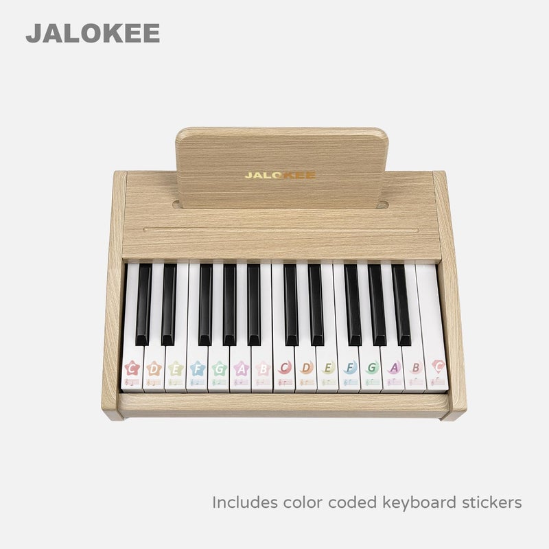 JALOKEE Kids Piano Keyboard, Digital Piano for Kids, Music Educational Instrument Toy, Wood Toy for 3+ Girls and Boys (Oak, 25 Keys) - Image 4