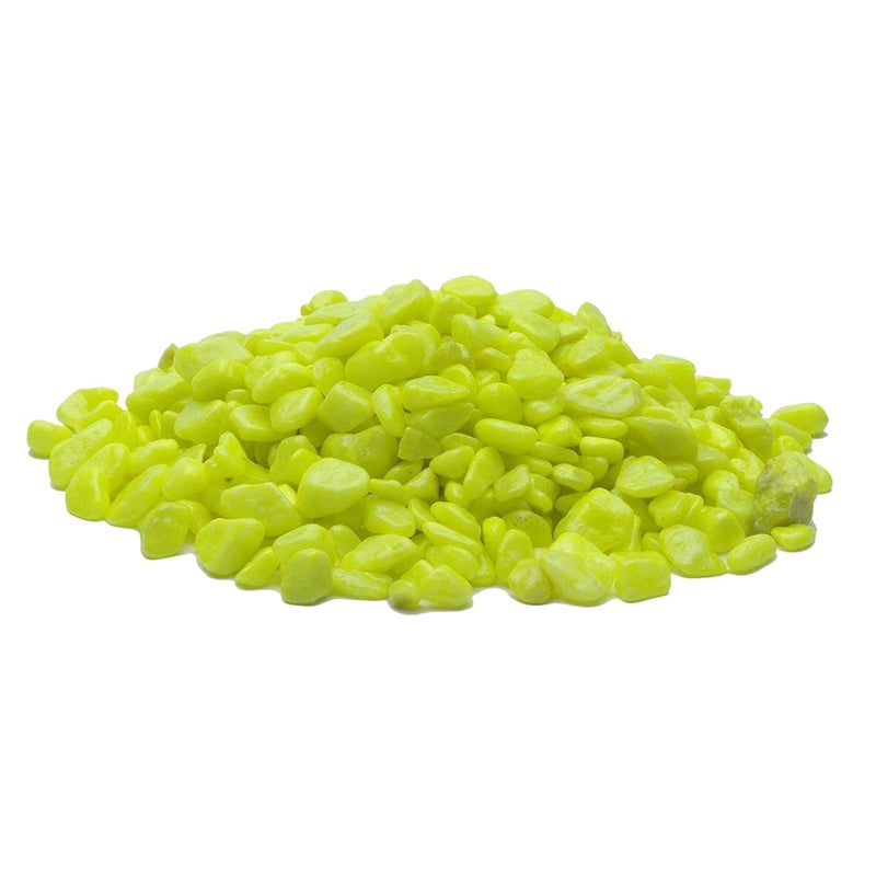 TRADESK Decorative Pebble Stonesfor Fish TankGardenLawnAquarium Decoration Glossy Stones for Home Decorative 1 kg Lemon Green - Image 5