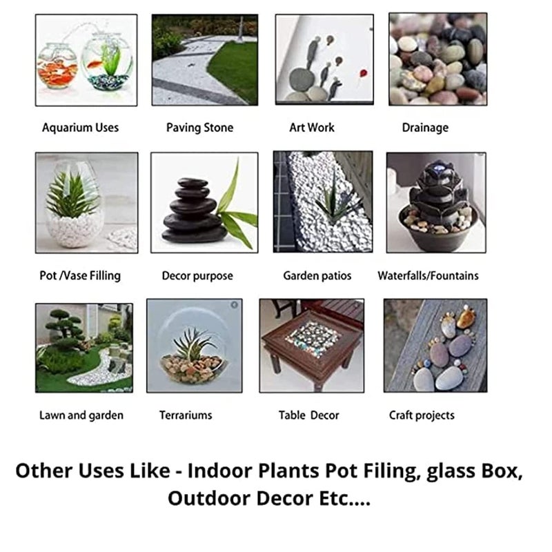 TRADESK Decorative Pebble Stonesfor Fish TankGardenLawnAquarium Decoration Glossy Stones for Home Decorative 1 kg Lemon Green - Image 3