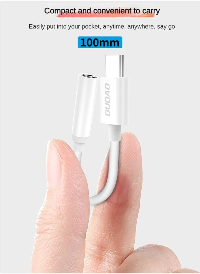 دوداو Type-C to 3.5mm Audio Adapter, 100mm High-quality Audio Adapter, Supports Calls, Lossless Sound Quality, Wide Compatibility, Lightweight and Small  - Image 4