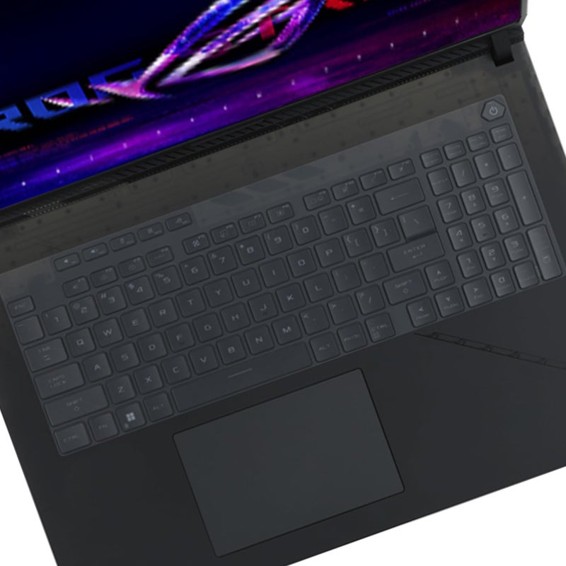 MUBUY-GOL Keyboard Cover for 2025 2024 2023 Asus ROG Strix Scar 18 & Strix G18 Gaming Laptop, Scar 18 G835 G834 G835LX/LW G834JY/JZR/JYR, ROG Strix G18 G815 G814 G815LW/LR/LP G814JI G814JZ Silicone Skin -Clear - Image 2