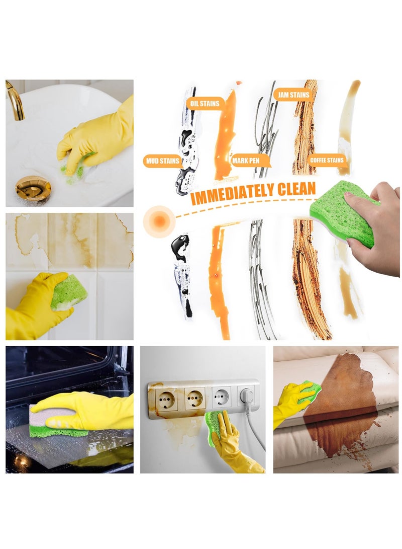 SYOSI 10 Pack Multi-Purpose Sponge Erasers  Heavy Duty Scrub Sponges - Eco-Friendly, Non-Scratch Cleaning Pads for Kitchen, Bathroom, Dishes, Pots, Pans - Safe on Non-Stick Cookware  Household Surfaces - Image 4