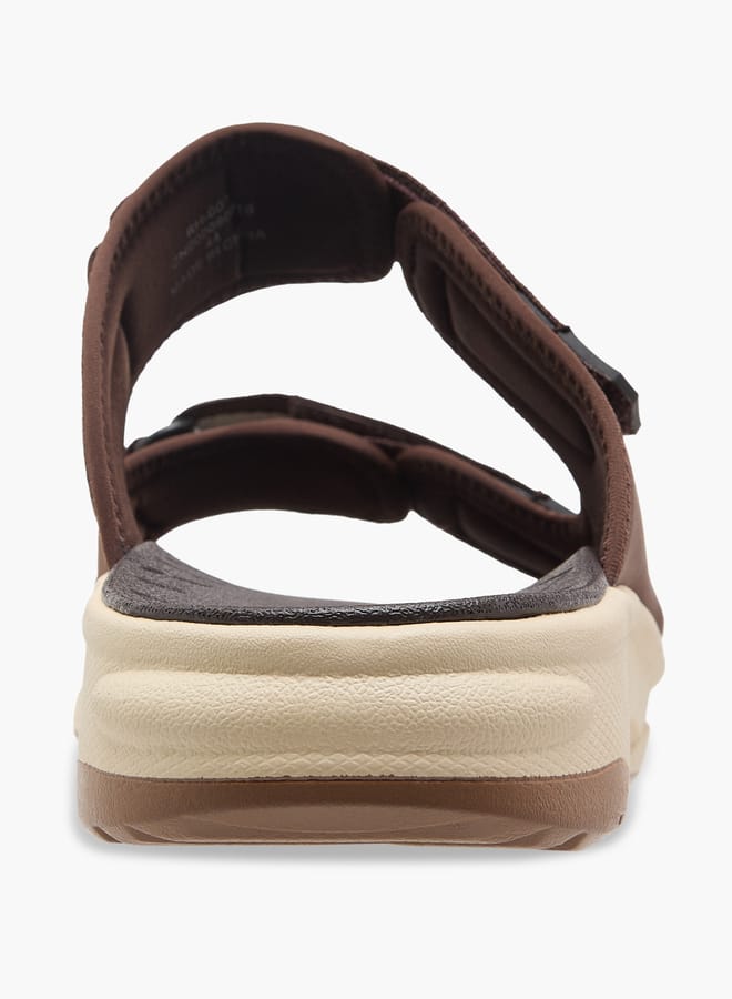 لو كونفورت صنادل رجالي سادة بحزام متقاطع سهل الارتداء - Image 4