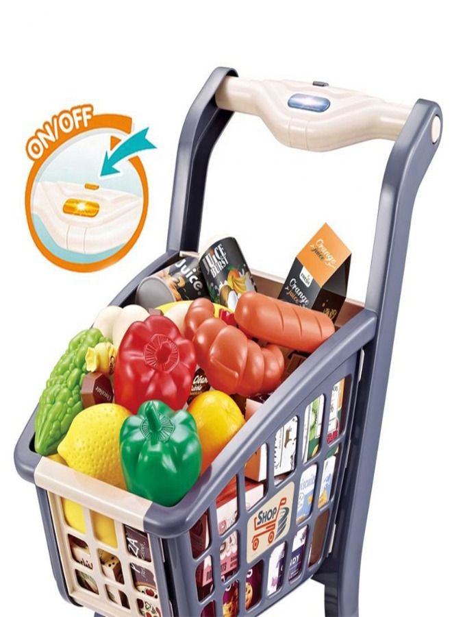 Basmah Home Shopping Trolley Cart 41pcs Set-Blue 18-2062635 - Image 5