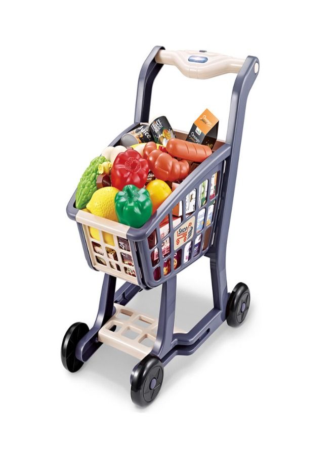 Basmah Home Shopping Trolley Cart 41pcs Set-Blue 18-2062635 - Image 3