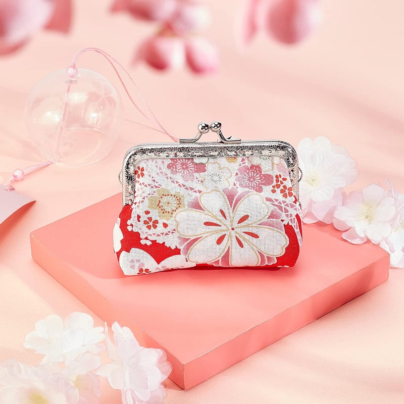 klarako 110pcs DIY Purse Sewing Craft Kit, Retro Coin Bag Making Materials Set Handmade Wallet Making Set Includes Kiss Clasp Lock Cotton Craft Fabric Needles Sewing Threads - Image 2