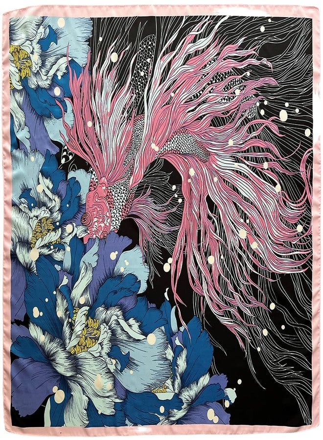 Julunar Silk Like Head Scarf for Women - Satin Large Hair Scarves - 35" Square Silk Hair Wrap for Sleeping with Gift Packed - Image 1