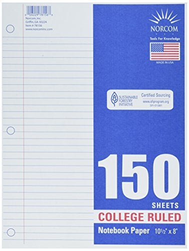 Norcom College Ruled Notbook Paper - Image 4