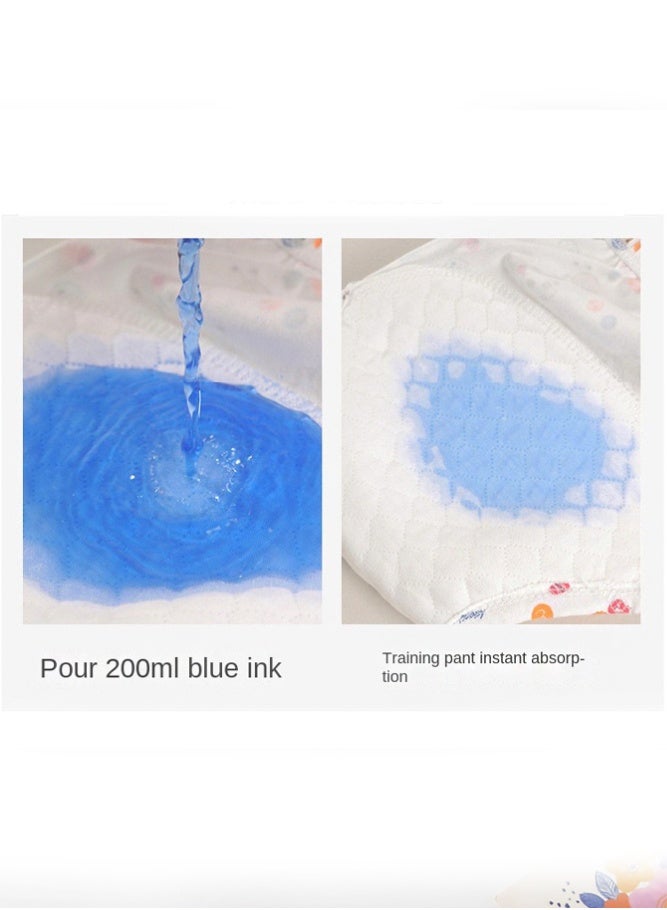 ملابس داخلية للتدريب على استخدام المرحاض، 4 قطع، سراويل حفاضات ناعمة وجيدة التهوية بطبعة كرتونية للاستخدام النهاري والليلي، سراويل تدريب للجنسين بتصميمات حيوانات وزهور لطيفة، سراويل للاستخدام مرة واحدة في جميع المواسم لسهولة العناية بالغسيل اليدوي، ومنع الحوادث (مقاس كبير) - Image 3