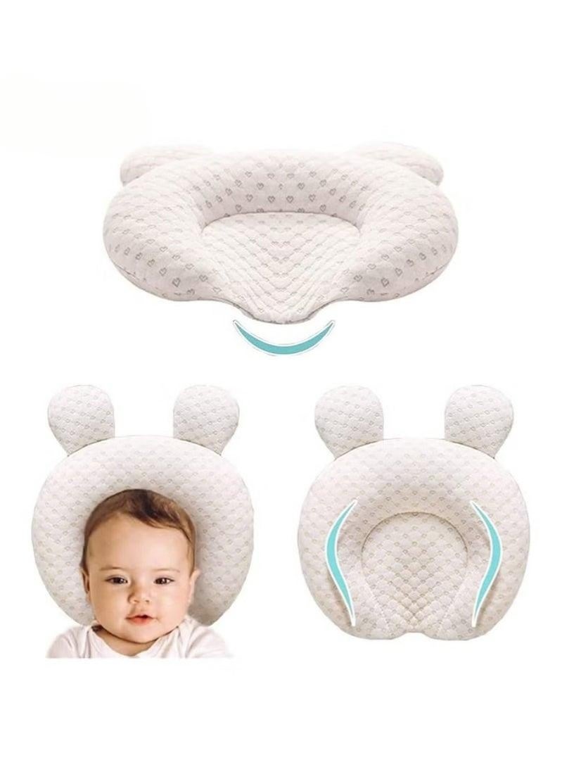 Hugifts Portable Baby Pillow – Adjustable Ergonomic Pillow with Cute Heart Design, Soft Breathable & Hypoallergenic Pillow for Newborn Sleeping, Prevents Flat Head, Cozy & Washable - Image 2