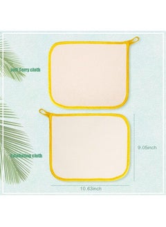 Tatuo 10 Packs Exfoliating Face and Body Wash Cloths Towel Weave Soft Bath Cloth Exfoliating Scrub Cloth Massage Bath Cloth for Women and Men (Colorful Edge) 