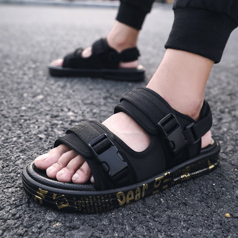 Men'S Sandals Summer Casual Beach Parent-Child Couple Sandals Anti-Slip Casual Dual-Purpose Large Size Slippers - Image 2