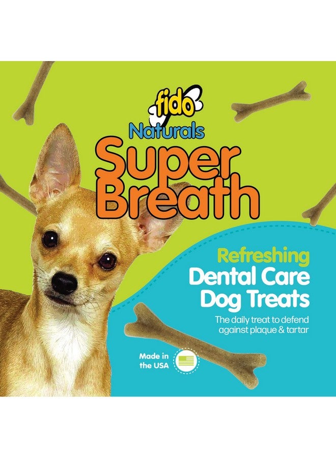 Fido Naturals Super Breath Dental Care Bones for Dogs - 100 Count Mini Dog Dental Treats for Extra Small Dogs, Made in USA, Tasty Dog Dental Chews Help Reduce Plaque, Tartar Buildup & Freshens Breath - Image 2