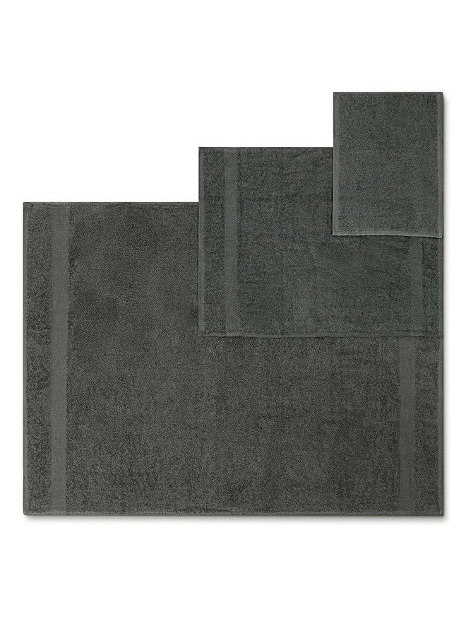 Simpli-Magic Towel Set, 2 Bath Towels, 2 Hand Towels, and 4 Washcloths (8 Piece Set), Ring Spun Cotton Highly Absorbent Towels for Bathroom, Shower (Gray) - Image 2