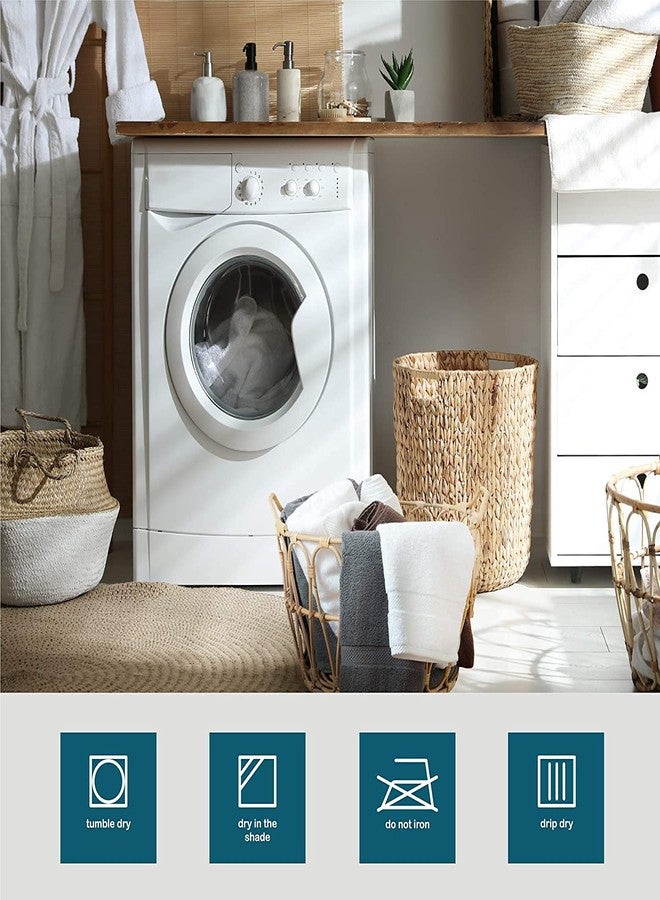 Simpli-Magic Towel Set, 2 Bath Towels, 2 Hand Towels, and 4 Washcloths (8 Piece Set), Ring Spun Cotton Highly Absorbent Towels for Bathroom, Shower (Gray) - Image 4