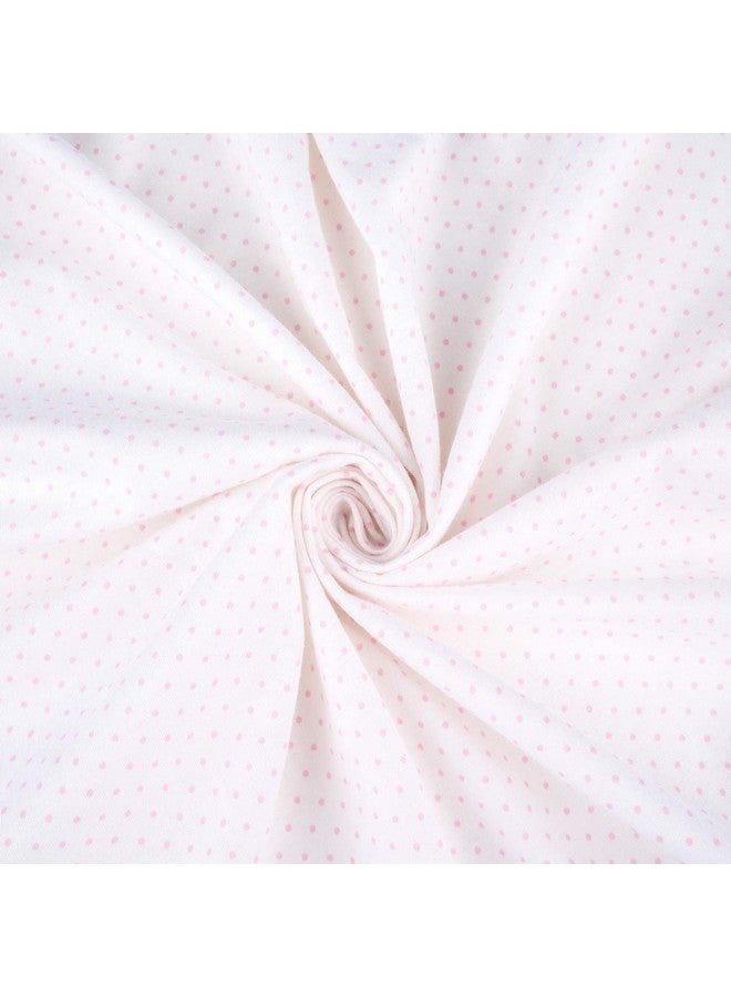 SHEETWORLD.COM SheetWorld Fitted Pack N Play Playard Sheet Compatible with Maxi COSI Swift Play Yard 31 x 39 inches, 100% Cotton Jersey, Hypoallergenic, Butter Soft, Pink Pindot, Made in USA - Image 1