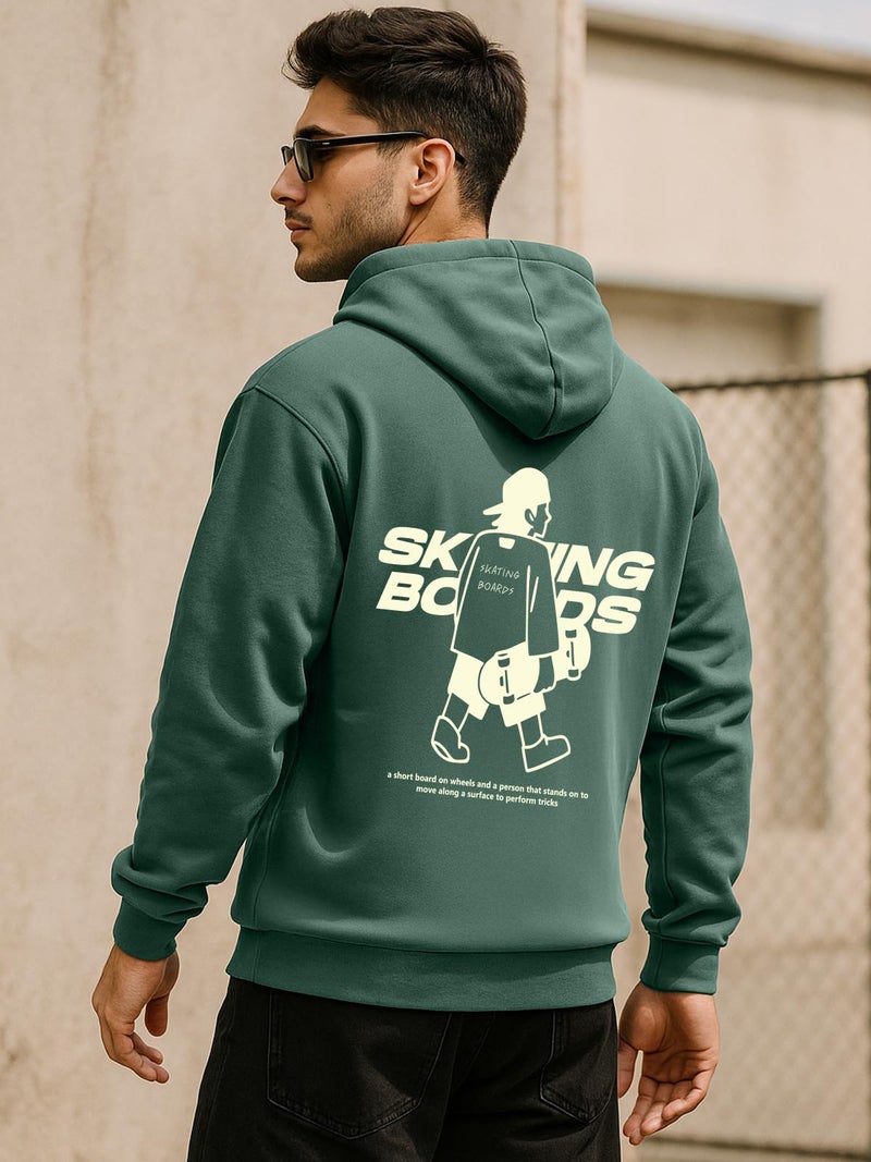 Veirdo® Polycotton Spun Oversized Fit Drop Shoulder Hooded Sweatshirt Full Sleeves Back Graphic Printed Jumper Hoodie for Men (OS_HD_VD_SC_SP_L) - Image 2