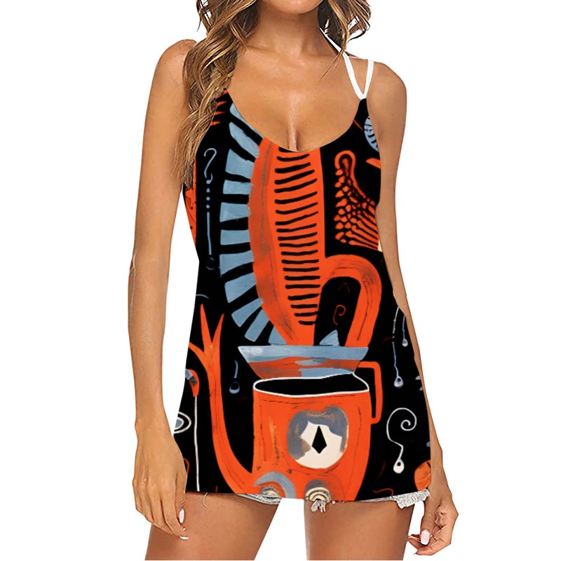 Summer Style New Women'S Sling Sleeveless All-Match Vest T-Shirt 3D Printing - Image 1