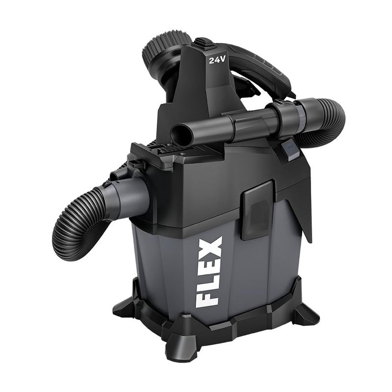 FLEX 24V Brushless 1.6 Gallon Wet/Dry Tool Only Vacuum Cleaner, Grey - Image 1