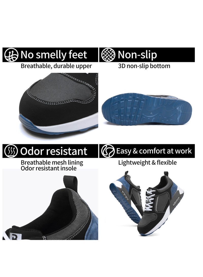 BEXOW Premium Safety Shoes Steel Toe Lightweight Slip Resistant Breathable Work Sneakers with Kevlar Midsole Anti-Smashing Puncture Proof Comfortable Industrial Footwear for Men and Women - Image 5