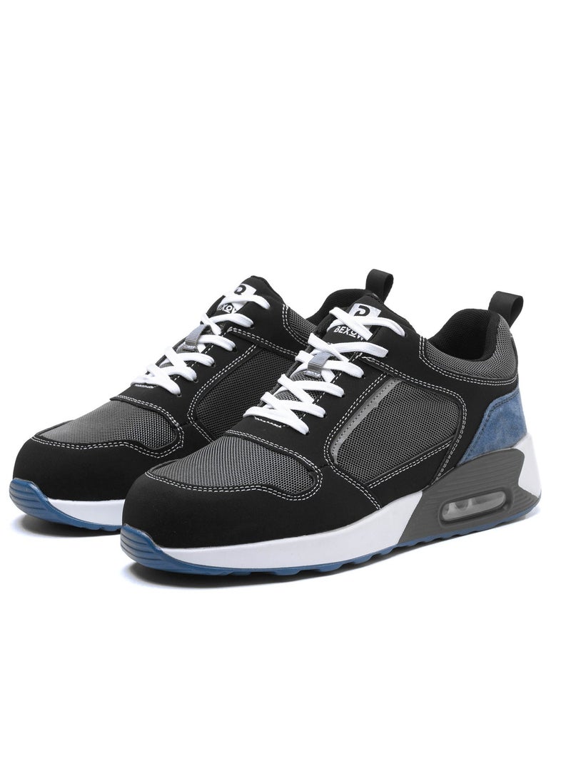 BEXOW Premium Safety Shoes Steel Toe Lightweight Slip Resistant Breathable Work Sneakers with Kevlar Midsole Anti-Smashing Puncture Proof Comfortable Industrial Footwear for Men and Women - Image 2