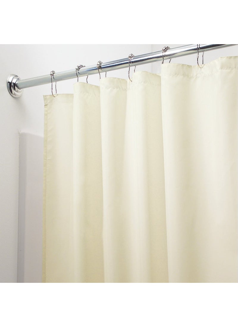 InterDesign iDesign Fabric Shower Curtain  Bath Curtain for Master Bathroom  Kid's Bathroom  Guest Bathroom  72 x 72 Inches  Tan  - Image 2