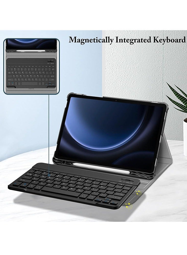 General Samsung Galaxy Tab S9/S9FE 11" 2023 Keyboard Case, (SM-X510/X516B/X518U/SM-X710/X716B/X718U) Slim Stand Case Bluetooth Wireless Keyboard  - Image 5