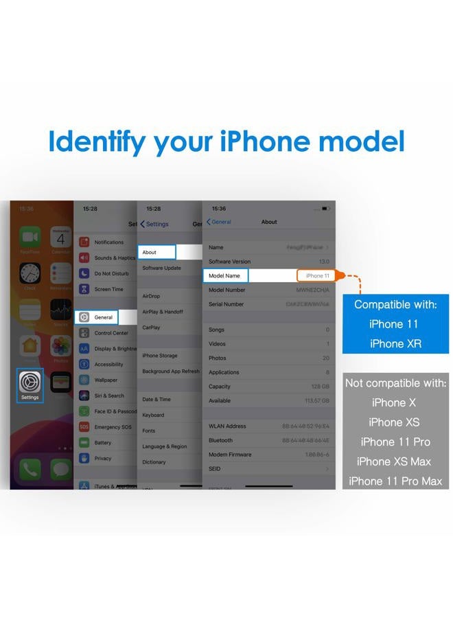 Jetech Privacy Screen Protector for iPhone 11 and iPhone XR 6.1-Inch, Anti Spy Tempered Glass Film, 2-Pack - Image 2