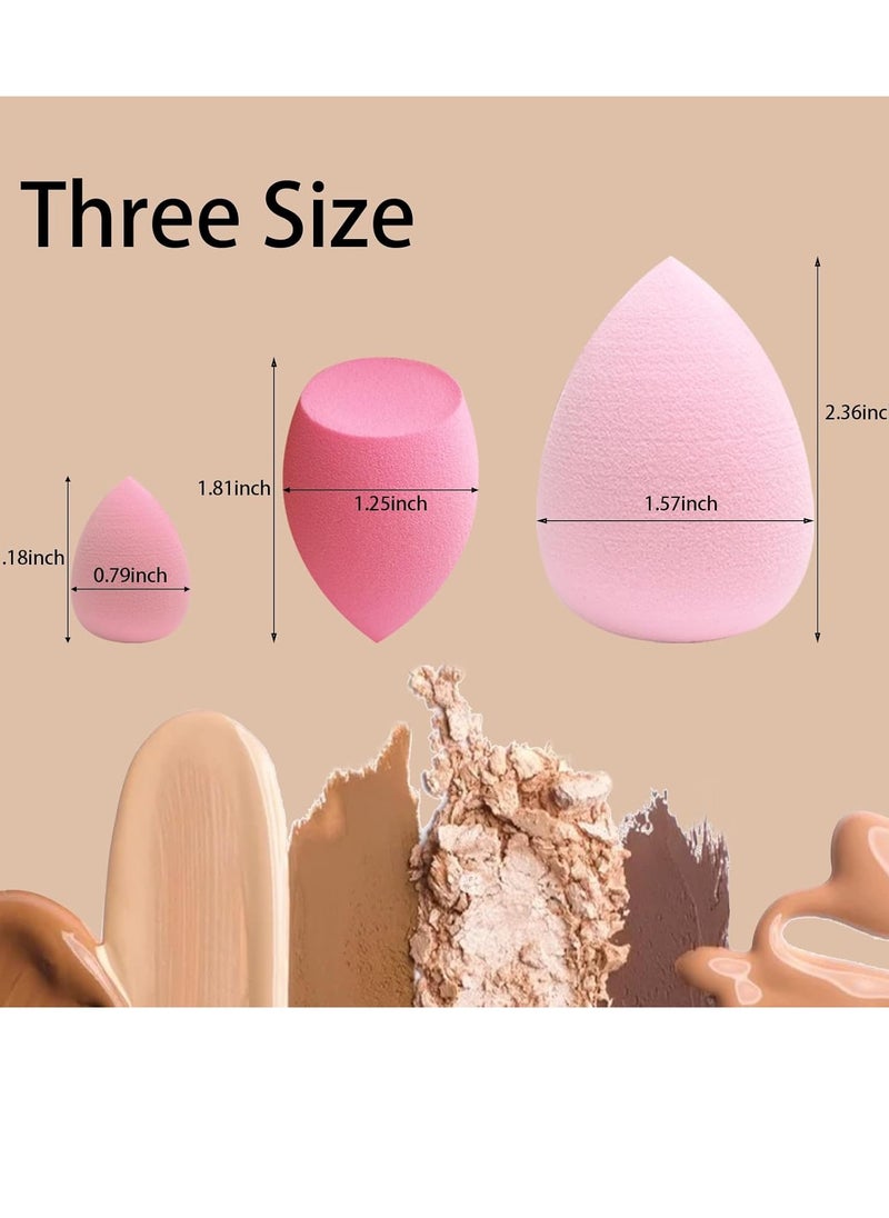 GF - 15 pcs Beauty blender Makeup Sponge Bulk:Blender Sponges 15 Pcs for Liquid, Cream, and Powder, Multi-colored Pink make up sponges for foundation - Image 1