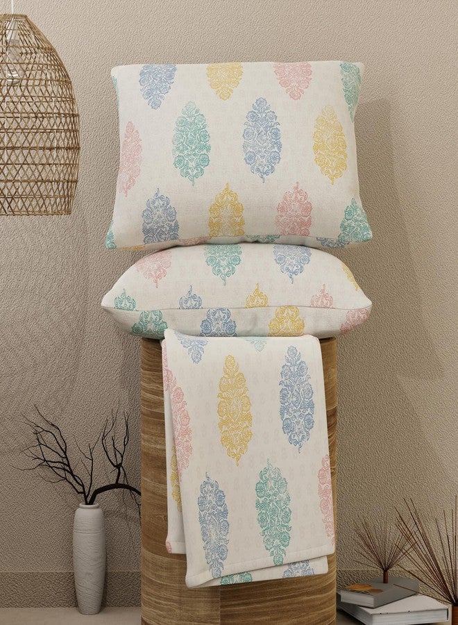 Layers Emaline 144 TC 100% Cotton Multicolor Paisley Block Print Double Bedsheet Set | 1 Double Cotton Bedsheet & 2 Pillow Cover | Breathable & Anti-Wrinkle | 2.54m x 2.23m - Image 4