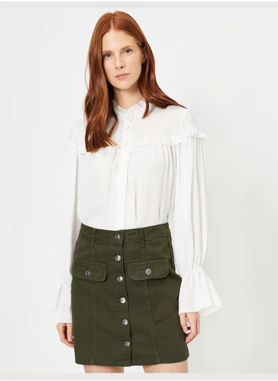 KOTON Button Detailed Skirt