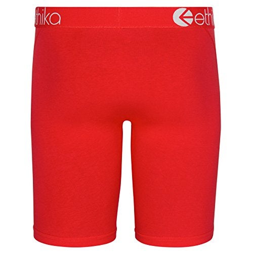 Ethika Men’s Boxer Brief, Knee Length, 4-Way Stretch Performance Underwear with Graphic Prints – Red Machine (RED, S) - Image 3