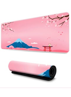 Y&D Gaming Mouse Pad Extended Large Mat Desk Pad Stitched Edges Mousepad Long Non-Slip Rubber Base Mice Pad(31.5x11.8x0.12 Inch) 