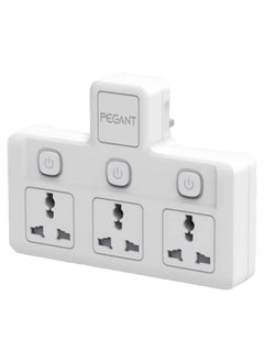 PEGANT 3 Way Universal Multi Plug Power Extension Socket Adapter  - Image 1